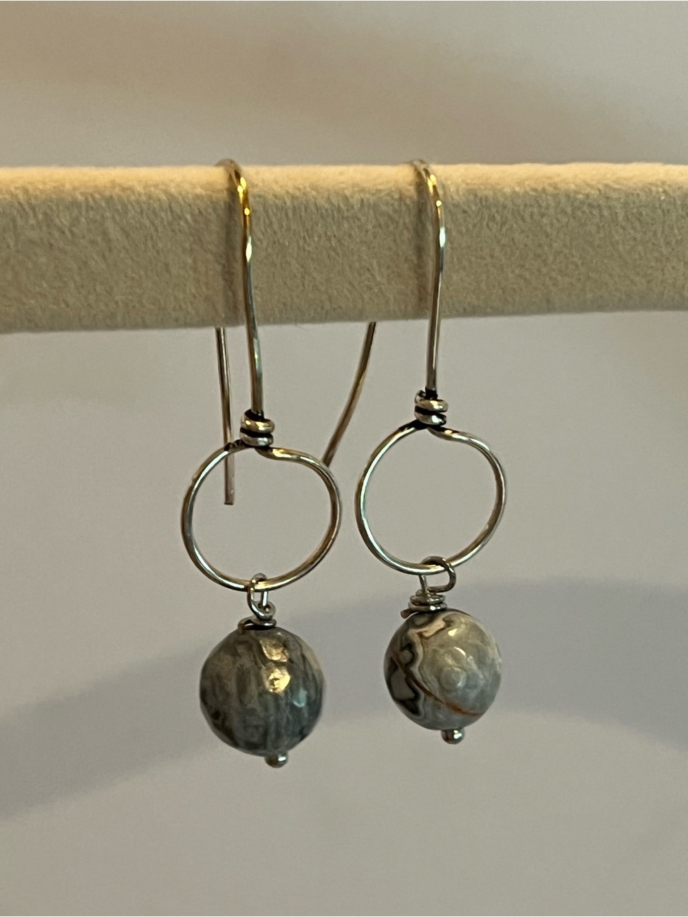 Picasso Jasper Beaded Drop Earrings
